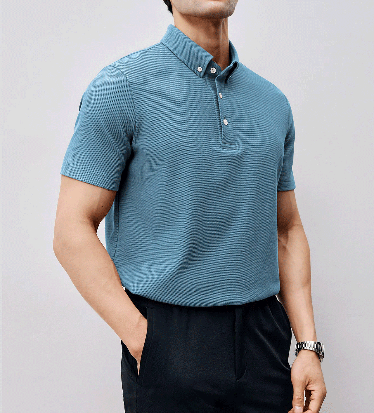 BreezeLuxe Breathable Piqué Short Sleeve Polo