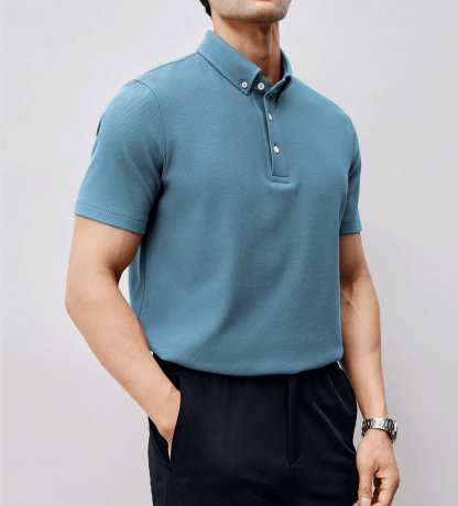 BreezeLuxe Breathable Piqué Short Sleeve Polo