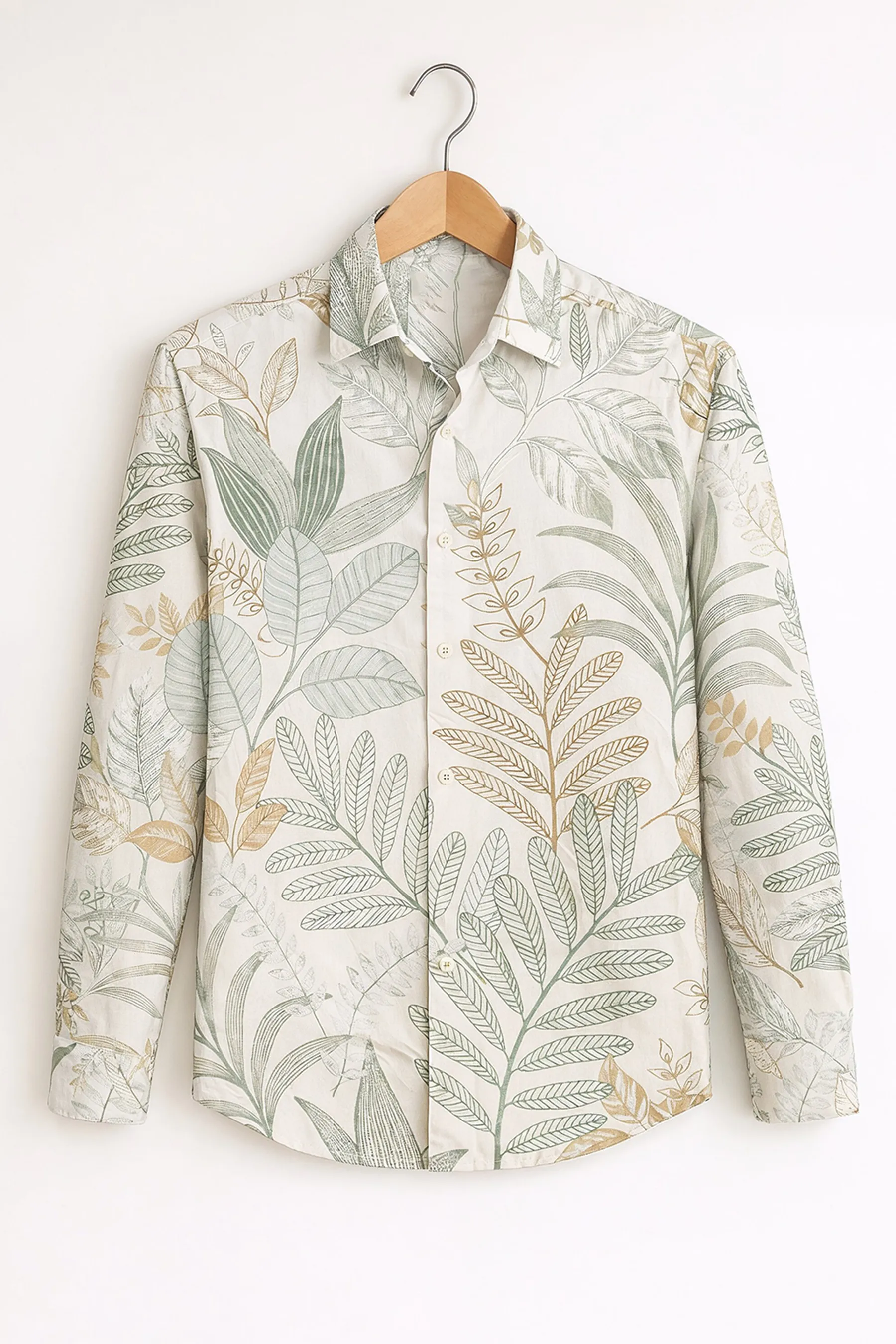 Men’s Botanical Leaf Print Shirt