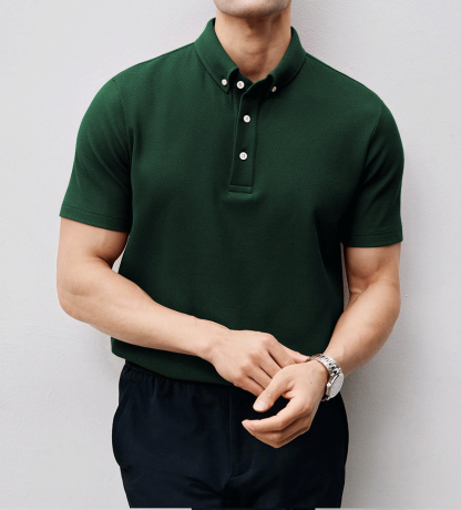 BreezeLuxe Breathable Piqué Short Sleeve Polo