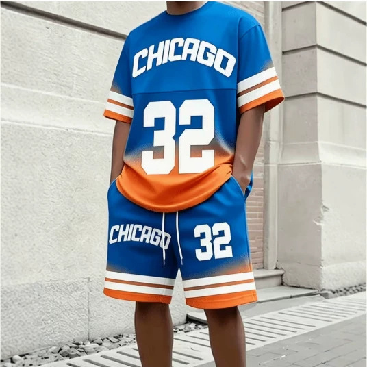 2026 Men's Short-Sleeved T-Shirt and Shorts Set