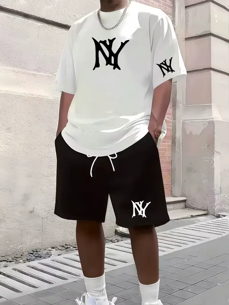 2026 Men's Short-Sleeved T-Shirt and Shorts Set