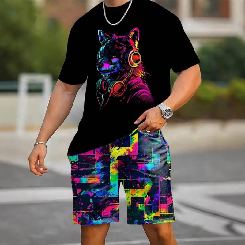 2026 Men's Short-Sleeved T-Shirt and Shorts Set