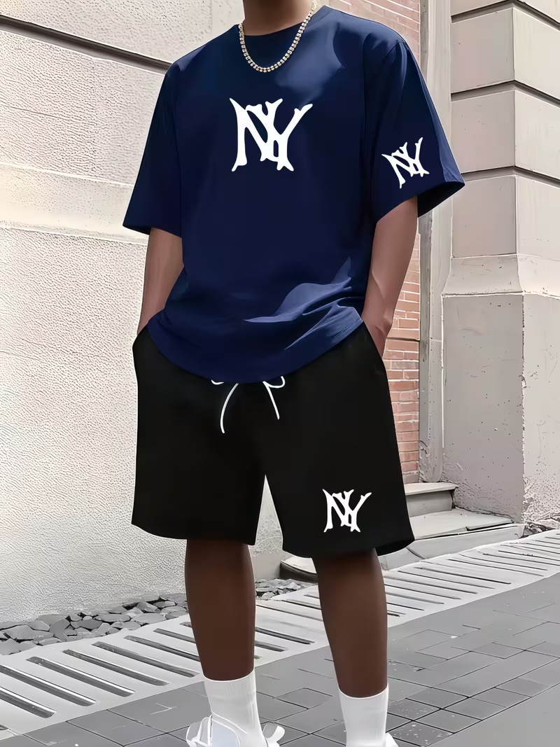 2026 Men's Short-Sleeved T-Shirt and Shorts Set