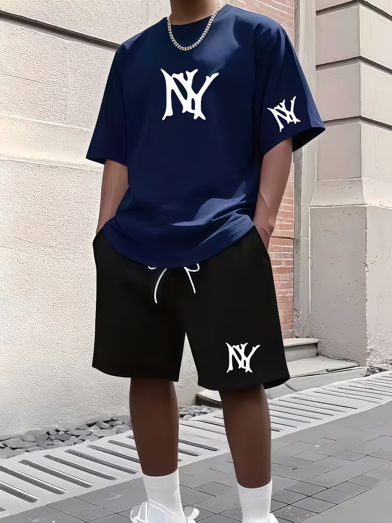 2026 Men's Short-Sleeved T-Shirt and Shorts Set