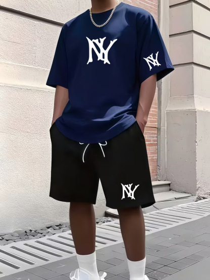 2026 Men's Short-Sleeved T-Shirt and Shorts Set