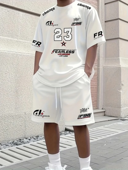 2026 Men's Short-Sleeved T-Shirt and Shorts Set