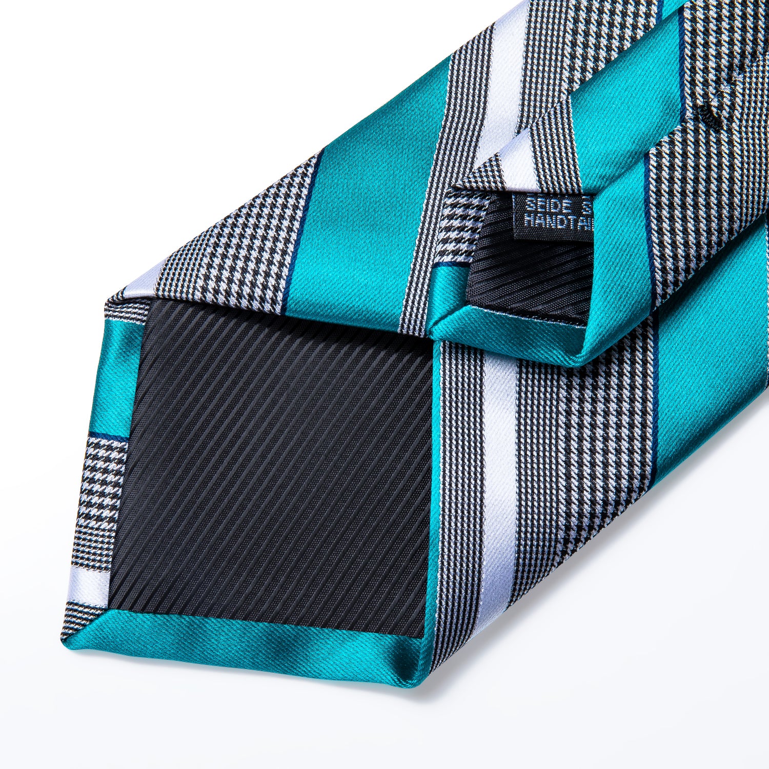 Men's Formal Work Tie Grey Yellow Striped Tie Pocket Square Cufflinks Set