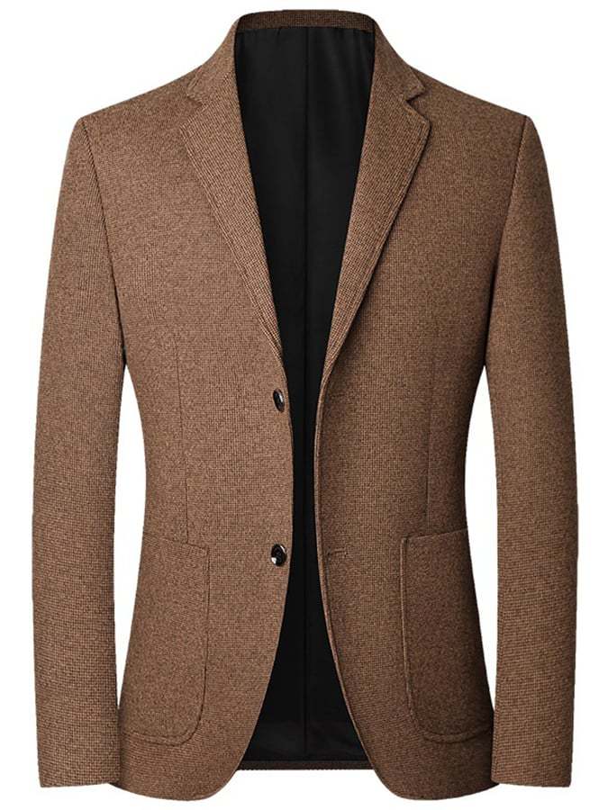 Men's Work Office Notched Collar Solid Regular Fit Blazer