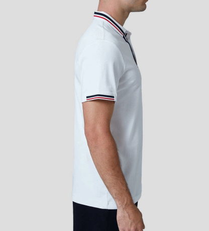 Classic Jacquard Collar Polo Shirt