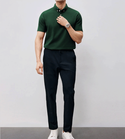 BreezeLuxe Breathable Piqué Short Sleeve Polo