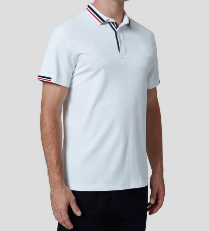 Classic Jacquard Collar Polo Shirt