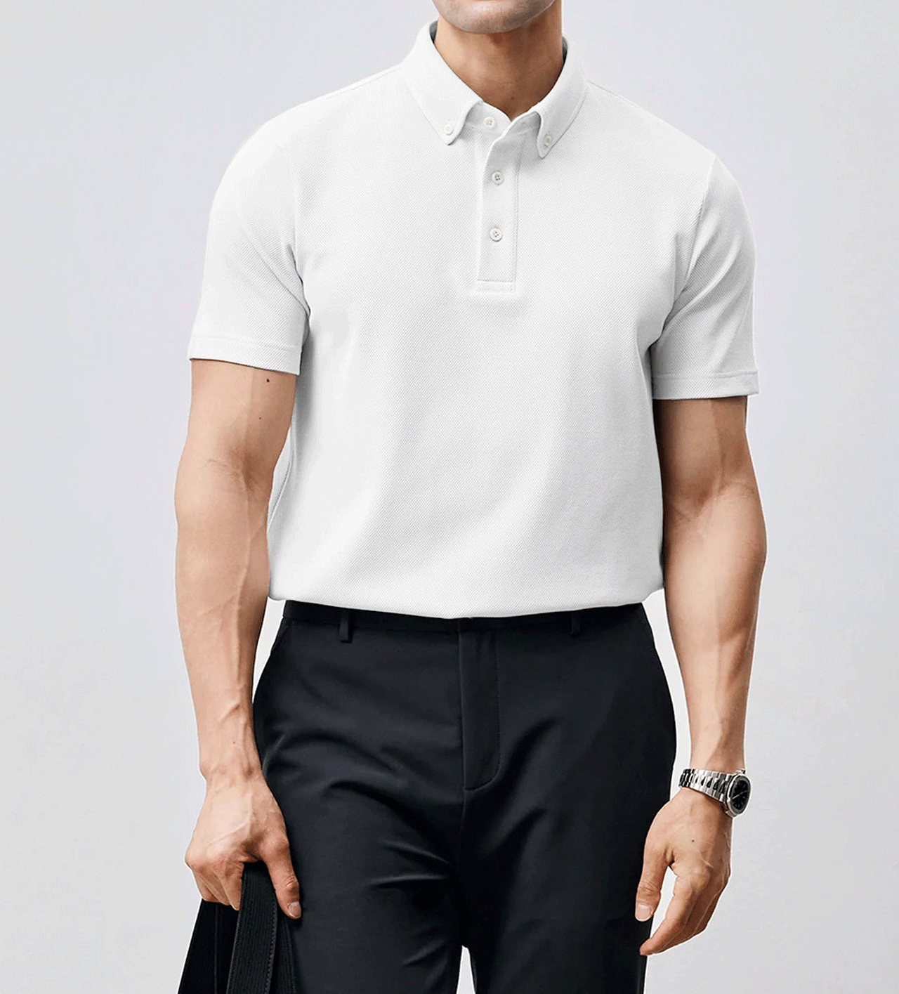 BreezeLuxe Breathable Piqué Short Sleeve Polo