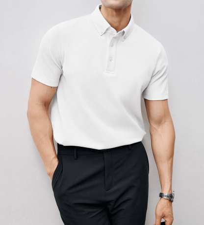 BreezeLuxe Breathable Piqué Short Sleeve Polo