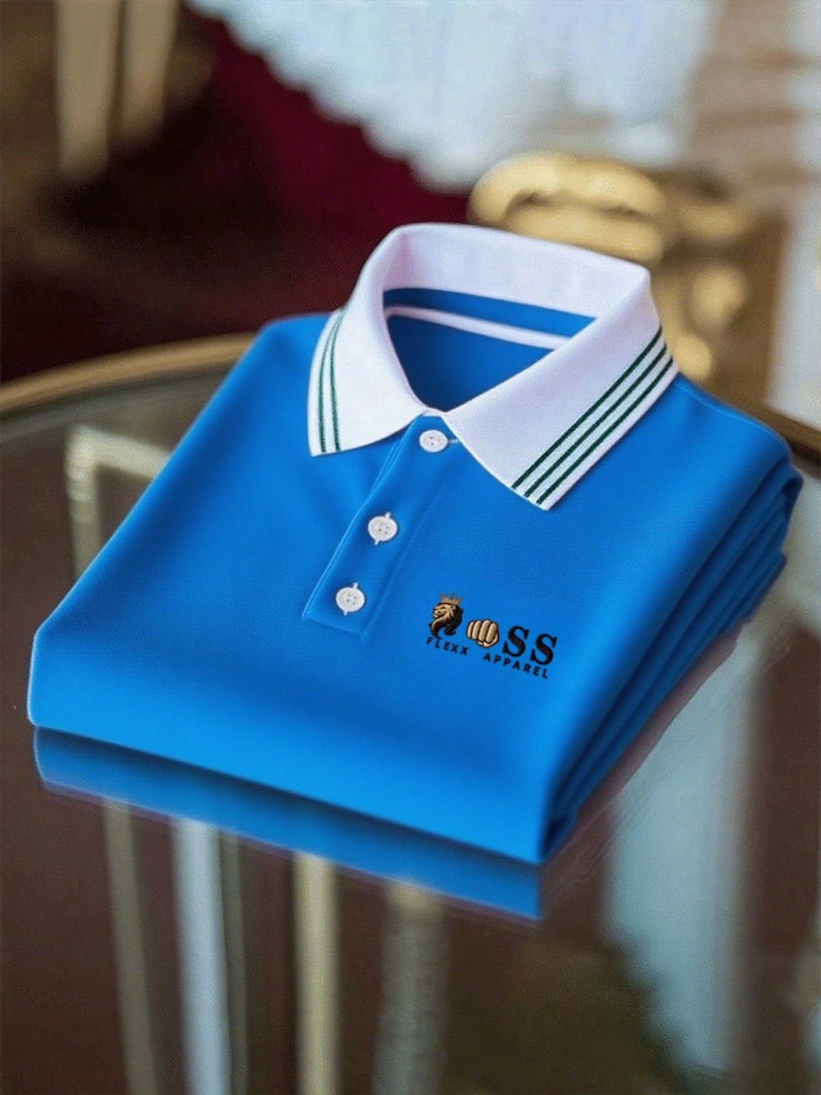 Men's Business Casual Printed Short Sleeve Polo Shirt