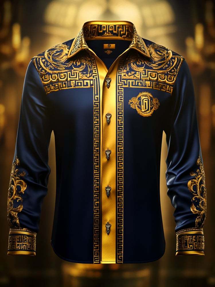 Men's Satin Luxe Long Sleeve Button Down Shirt