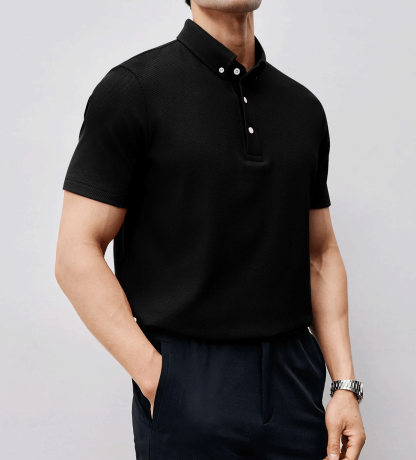 BreezeLuxe Breathable Piqué Short Sleeve Polo