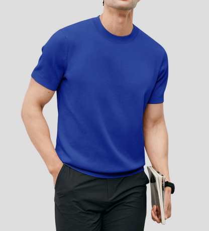 GentleKnit Short Sleeve Knitted T-Shirt