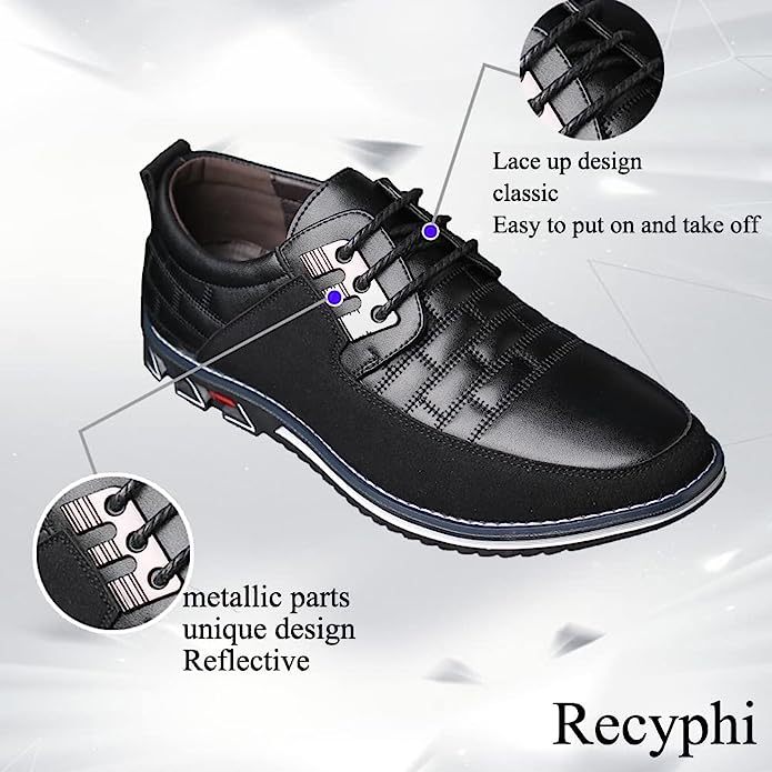 Men'S Patchwork Fashionable Casual Leather Shoes