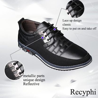 Men'S Patchwork Fashionable Casual Leather Shoes