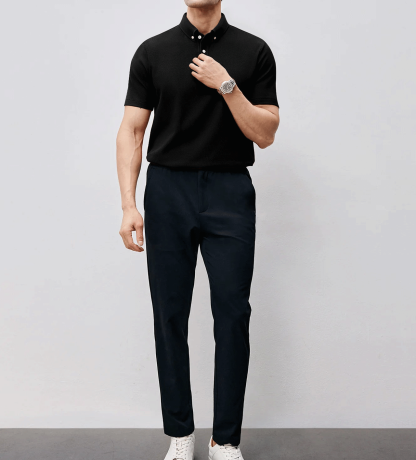 BreezeLuxe Breathable Piqué Short Sleeve Polo