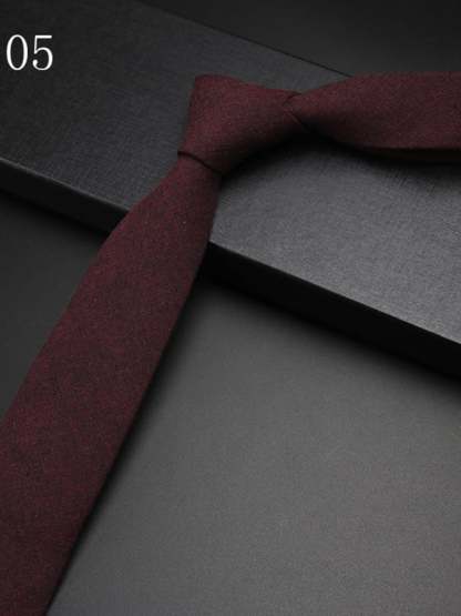 Men's British Solid Color Retro Gentleman Shirt Tie