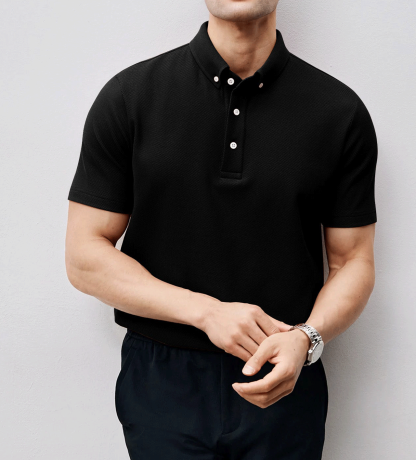 BreezeLuxe Breathable Piqué Short Sleeve Polo