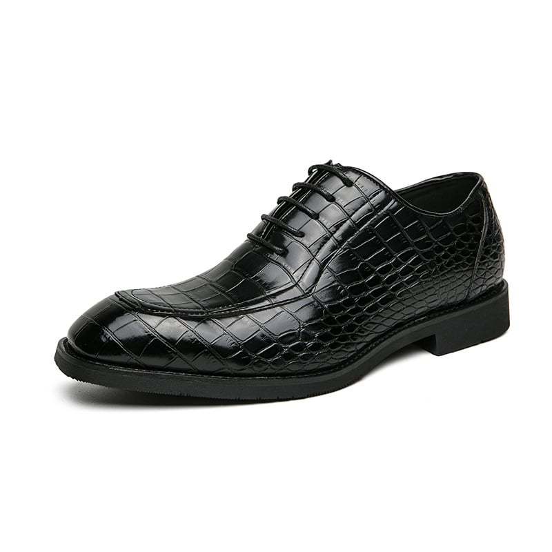 Business Lace Up Oxford Shoes Men'S Formal Square Toe Leather Shoes