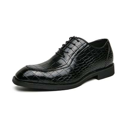 Business Lace Up Oxford Shoes Men'S Formal Square Toe Leather Shoes