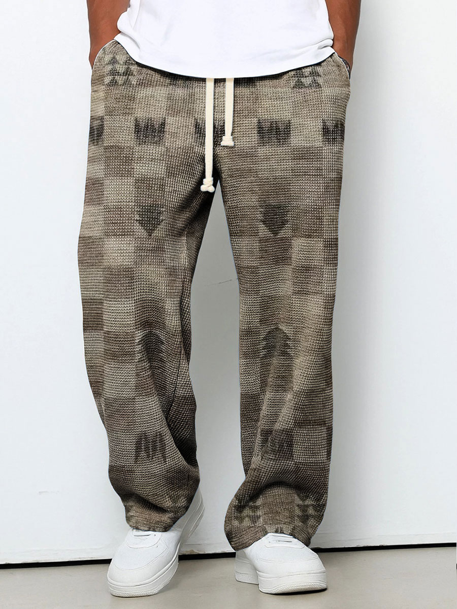 Men's Geometry Color Gradient Art Print Casual Suit Pants-1