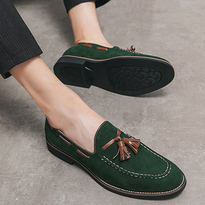 Retro Business Casual Suede Tassel Shoes