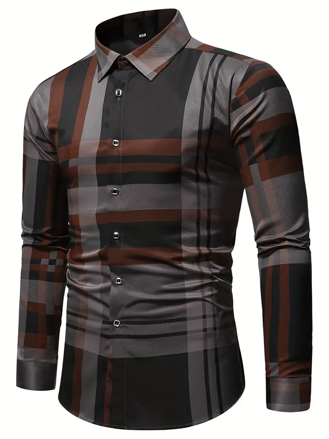 Men's Plaid Business Casual Shirt