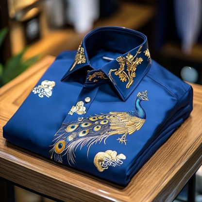 Luxury Premium High Elasticity Shirt Business Casual Out Vacation Long Sleeve Shirt