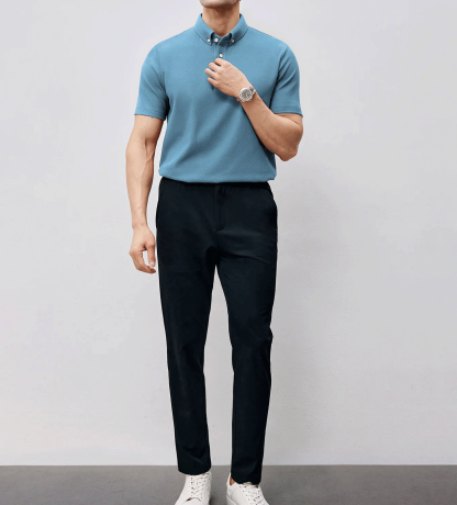BreezeLuxe Breathable Piqué Short Sleeve Polo