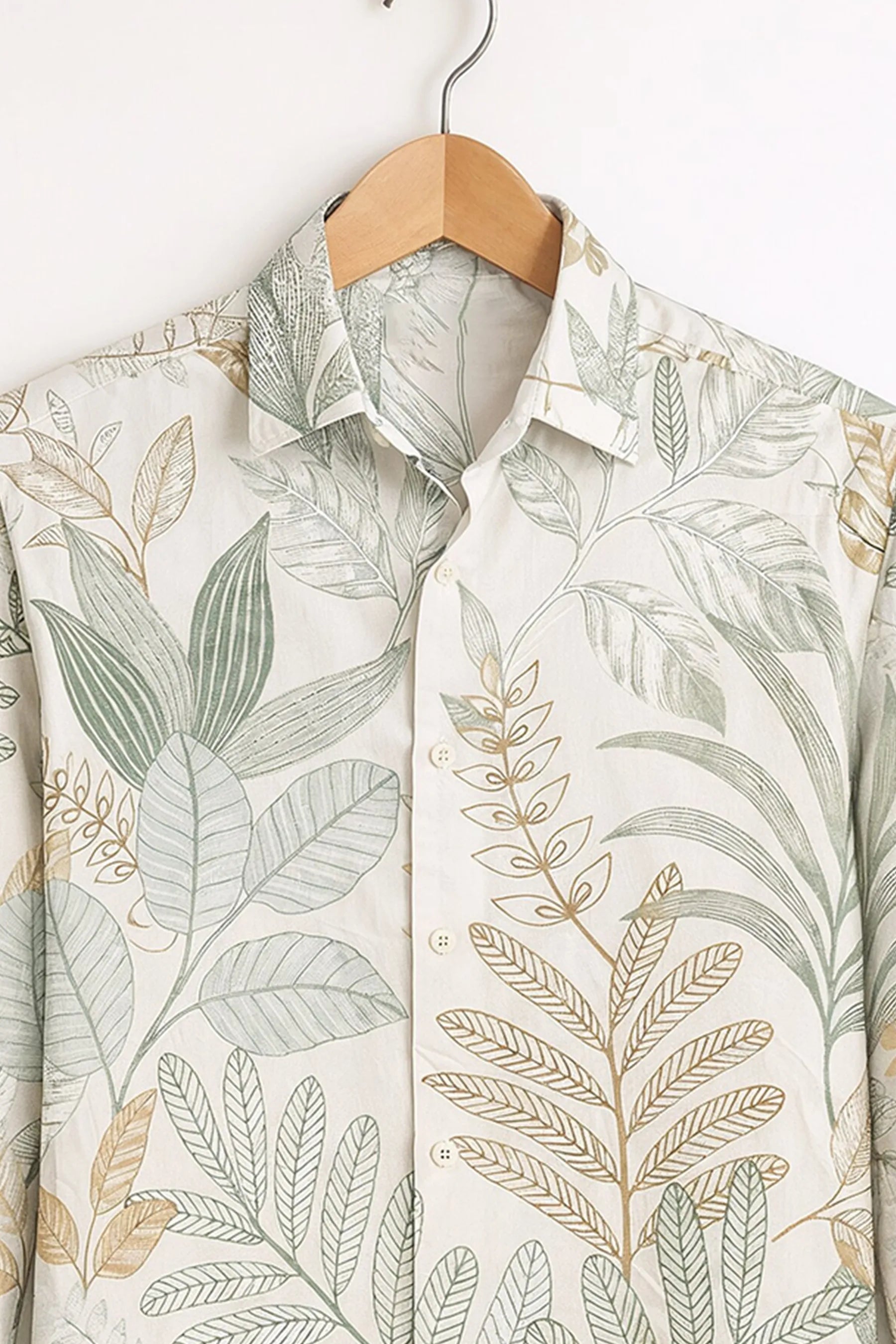 Men’s Botanical Leaf Print Shirt