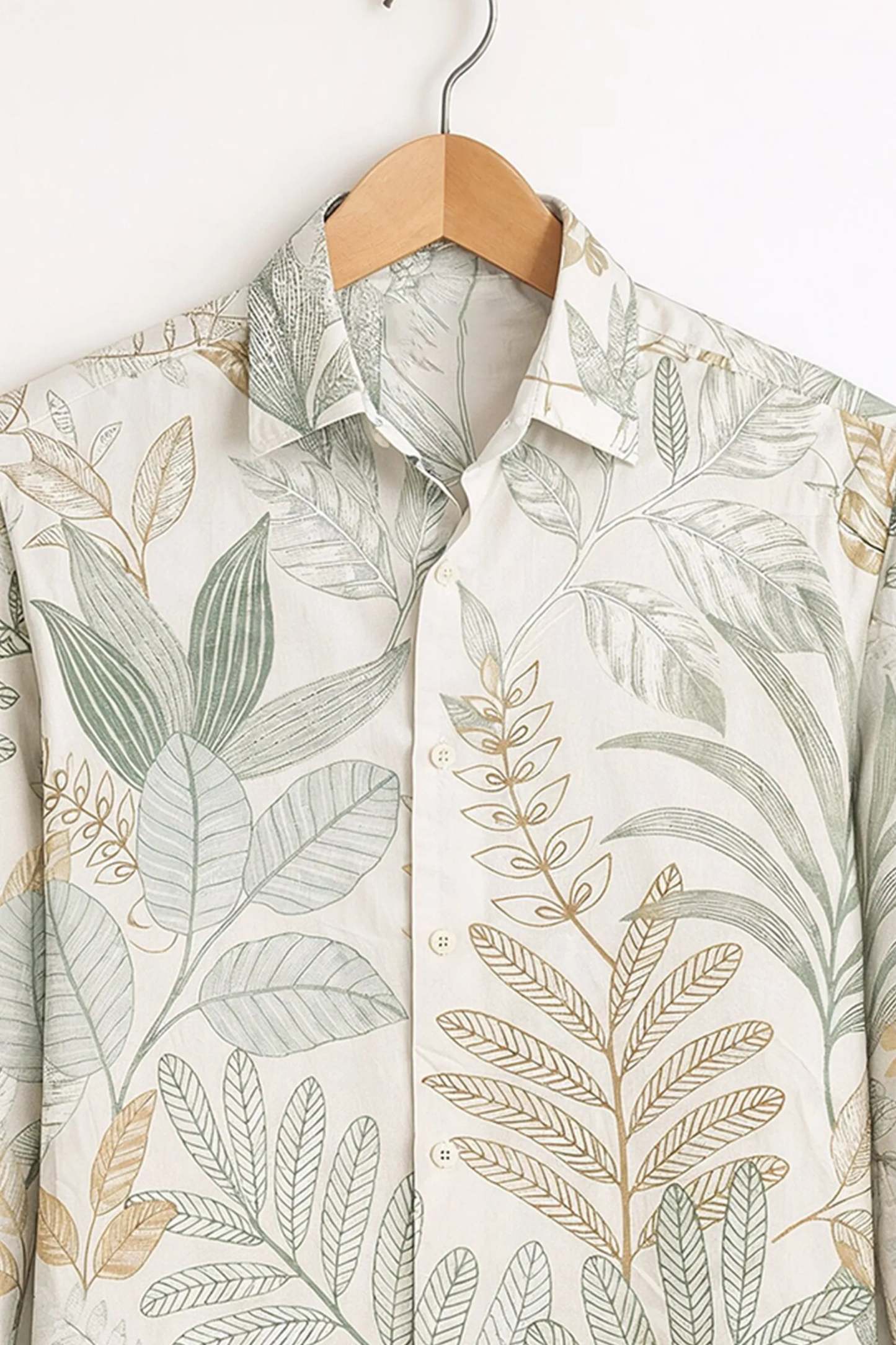 Men’s Botanical Leaf Print Shirt
