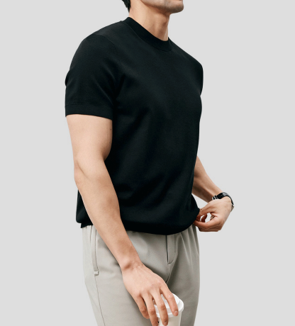 GentleKnit Short Sleeve Knitted T-Shirt