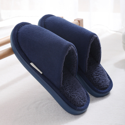 Thick-soled plush warm cotton slippers