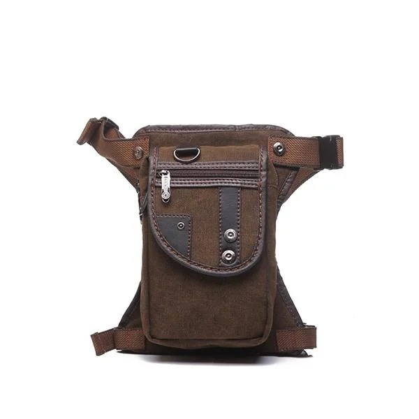 Men's retro canvas portable Waist and Leg-bag
