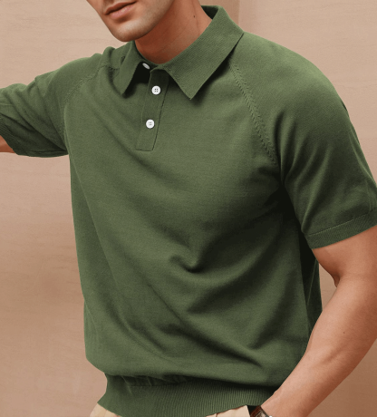 GentleKnit Short Sleeve Knitted Polo