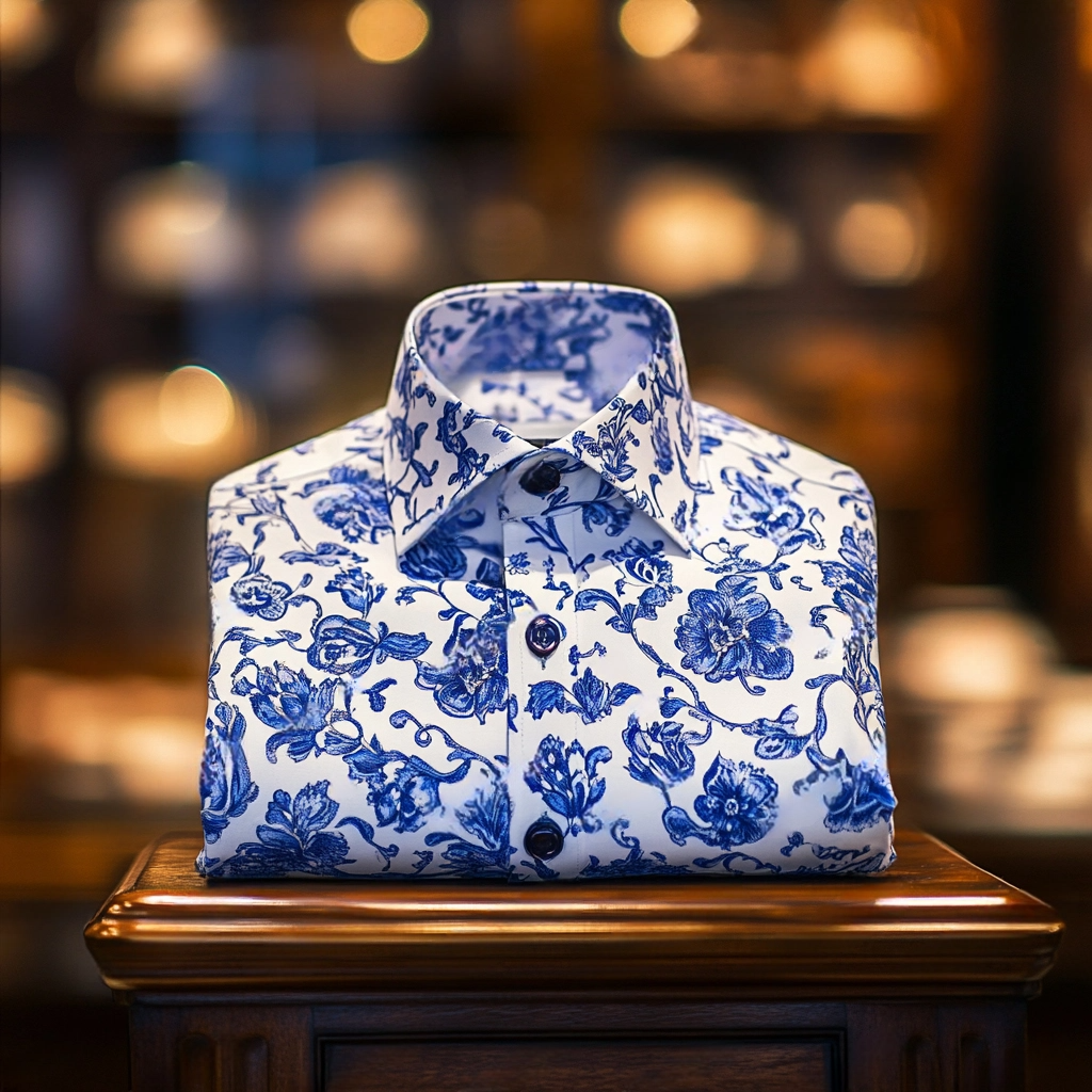 Men's Plant Abstract Curly Pattern Shirt Men's Daily Shirt