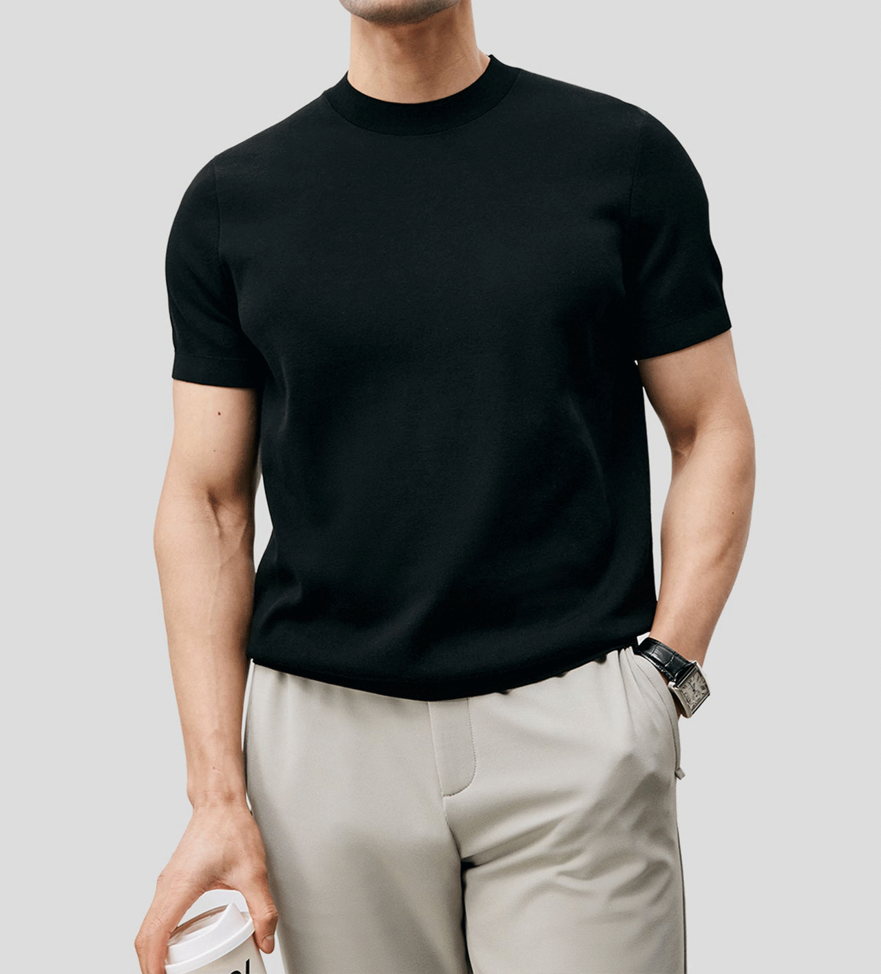 GentleKnit Short Sleeve Knitted T-Shirt