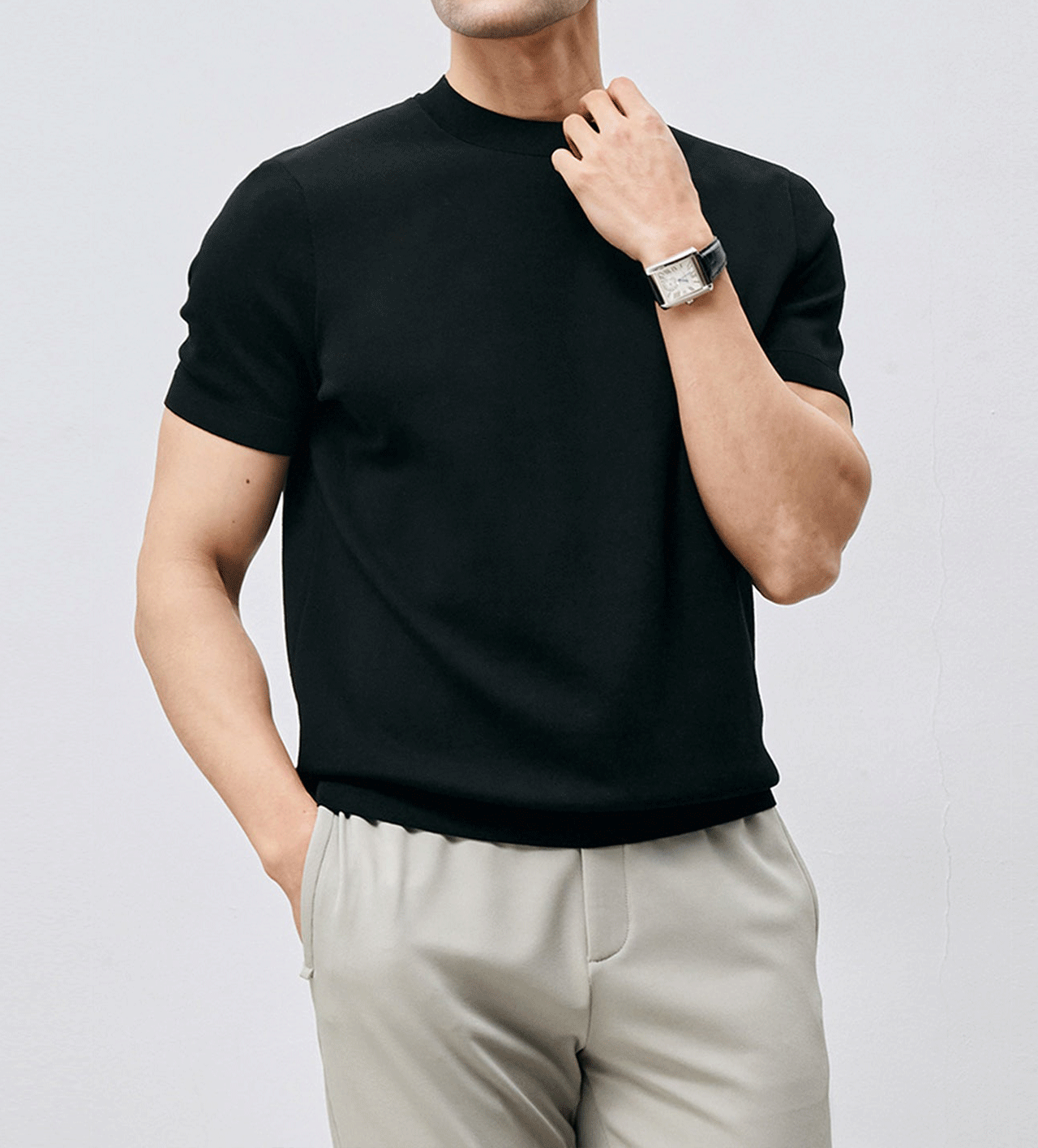 GentleKnit Short Sleeve Knitted T-Shirt