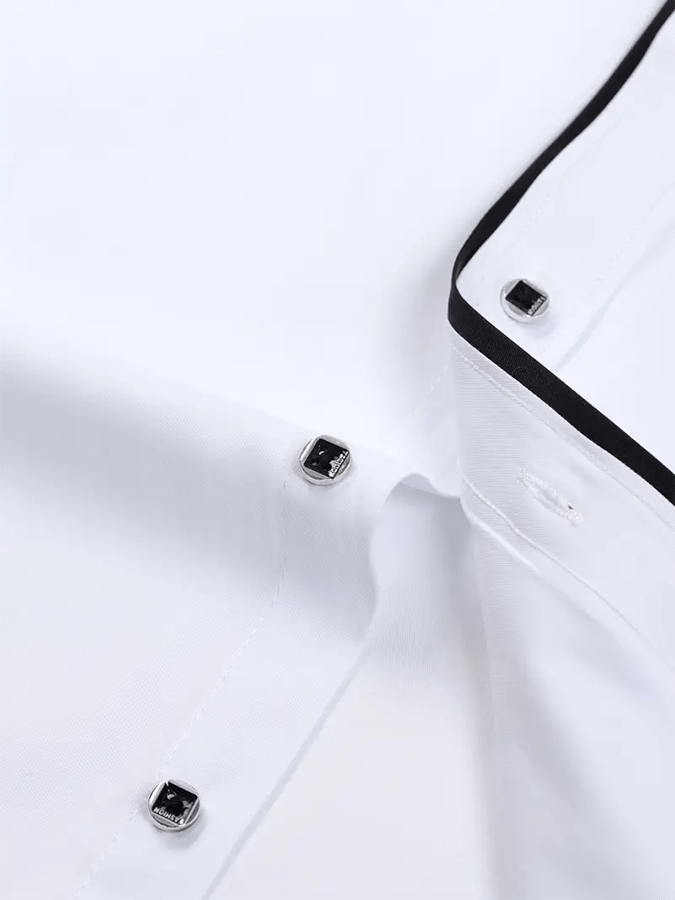 Men's Contrast Patchwork Business Casual Shirt