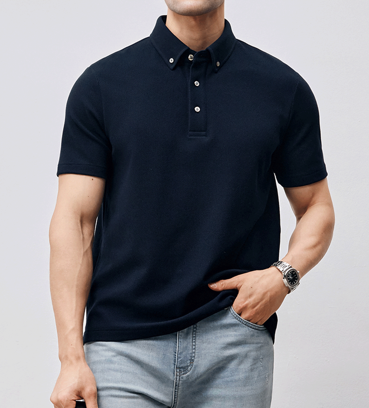 BreezeLuxe Breathable Piqué Short Sleeve Polo