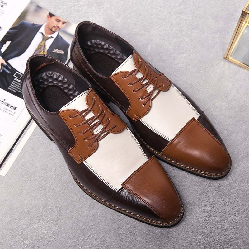 Men'S Patchwork Formal Business Casual Leather Shoes
