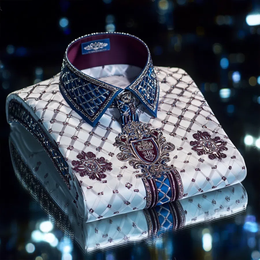 Men's sophisticated business casual vacation long sleeve shirt