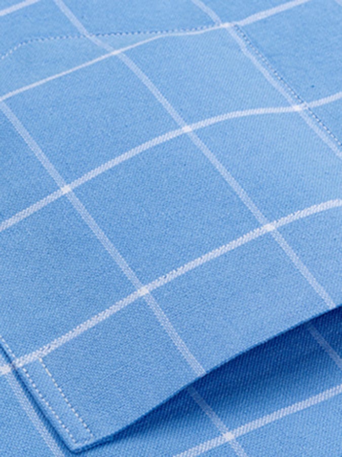 Men's Business Cotton Check Shirt