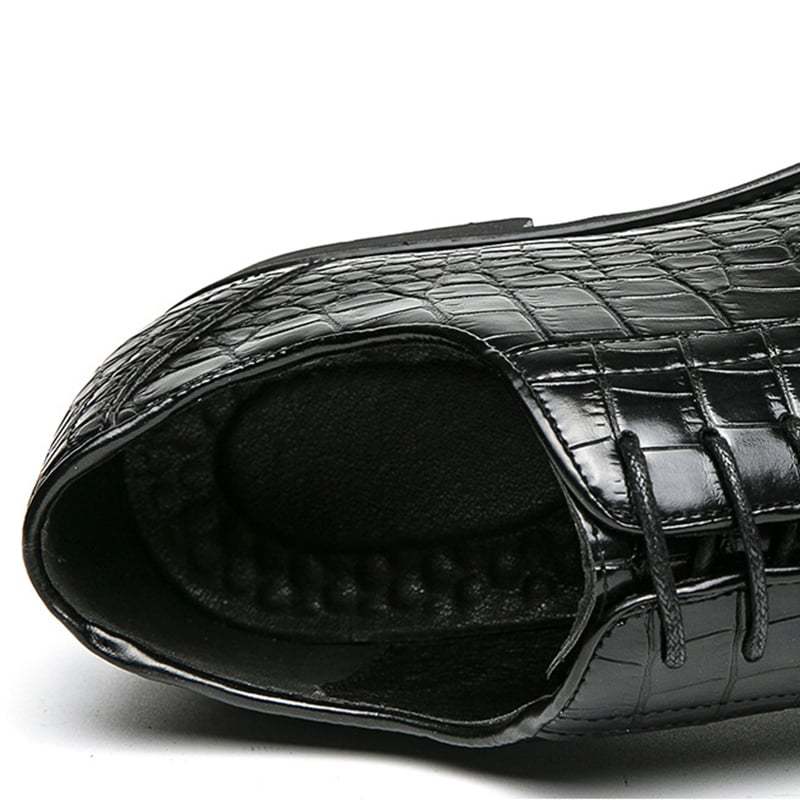 Business Lace Up Oxford Shoes Men'S Formal Square Toe Leather Shoes