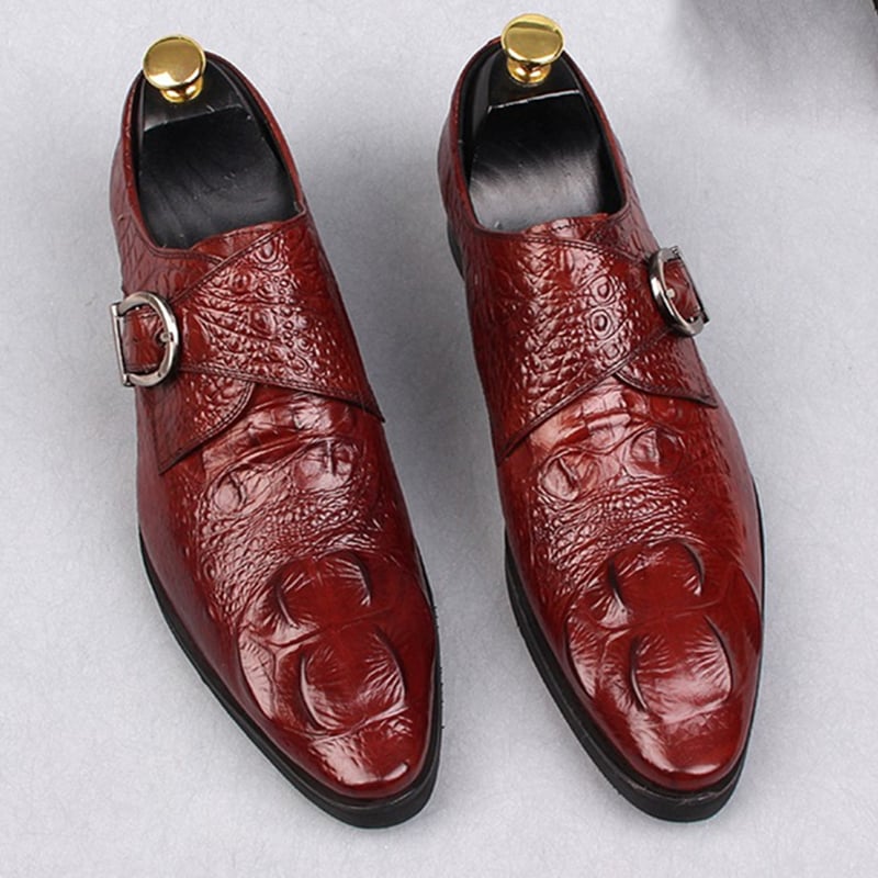 Men's Business Casual Single Monk Exotic Shoes